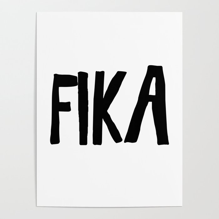 Fika Sweden Swedish Coffee Break Poster