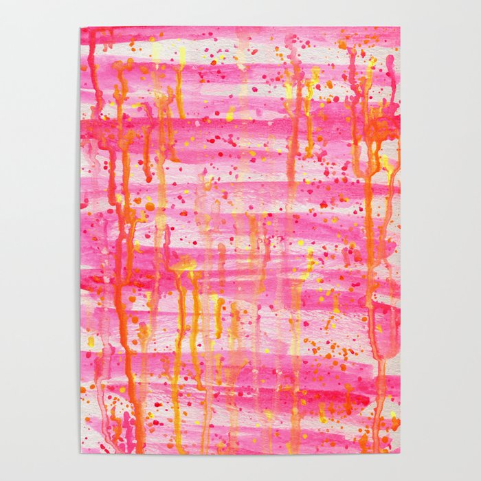Confetti Abstract High Flow Acrylic Painting Poster