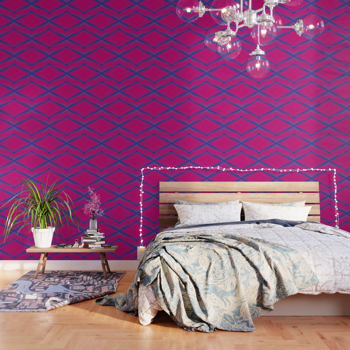Bisexual Pride Diagonal Intersecting Stripes Wallpaper by Vernen Ink |  Society6