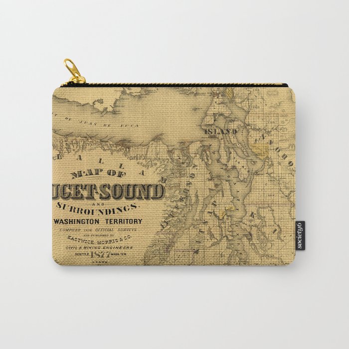 Map of Puget Sound 1877 Carry-All Pouch