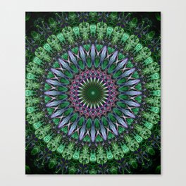 Lilac and green mandala Canvas Print