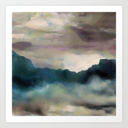 Early Morning Clouds Consume the Mountains Art Print