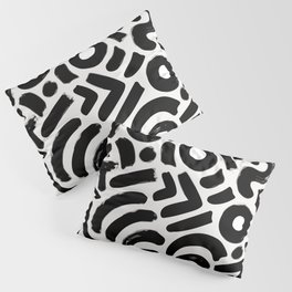 Black & White Psychedelic Shapes Pillow Sham