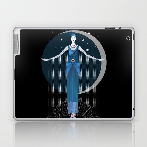 Fashion art deco elegant stylish illustration Laptop & iPad Skin