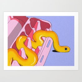 worm carton Art Print