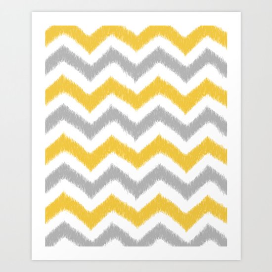 Chevron IKAT Art Print