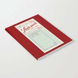 Lovesick Bar and Grill Guest Check Notebook