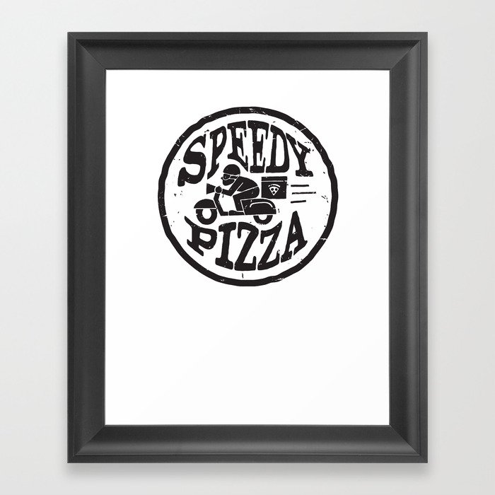 Speedy Pizza Framed Art Print