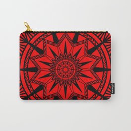 Red And Black Starburst Mandala 1 Carry-All Pouch