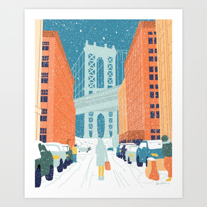 Brooklyn, winter time Art Print