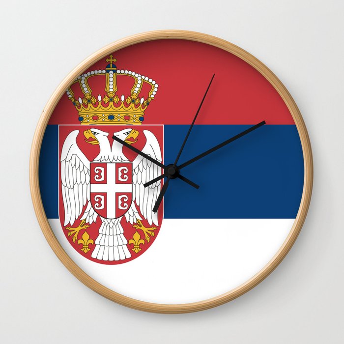 Flag of Serbia - Serbian Flag Wall Clock