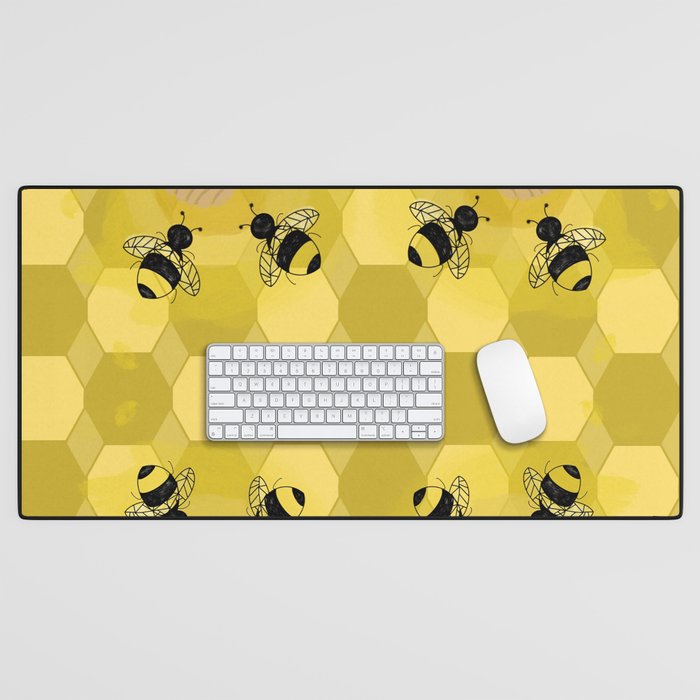 Bee Pattern Desk Mat