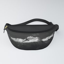 Majestic mountain Triglav in black and white Fanny Pack