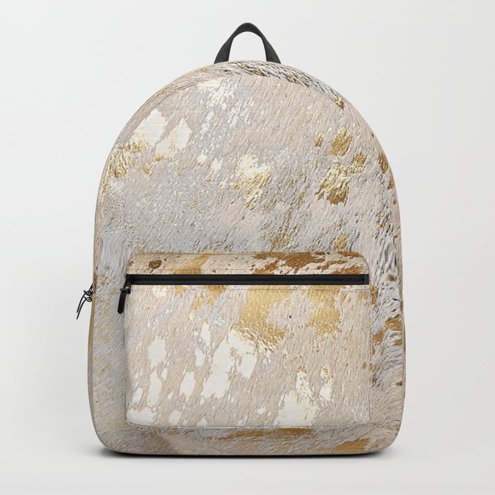 Gold Hide Print Metallic Rucksack Gold Hide Print Metallic Rucksack