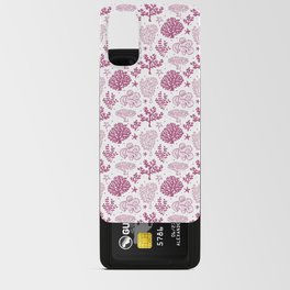 Magenta Coral Silhouette Pattern Android Card Case