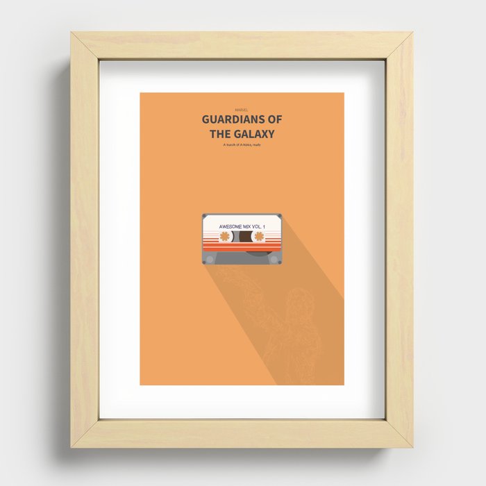 Guardians of the galaxy - minimal poster Recessed Framed Print