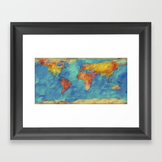 World Map Framed Art Print