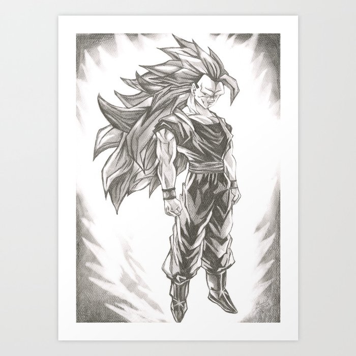 Goku Super Saiyan 3 (Full) Art Print by InSaiyanArt