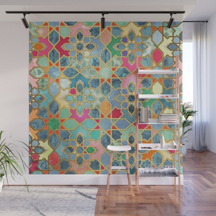 Gilt & Glory - Colorful Moroccan Mosaic Wall Mural