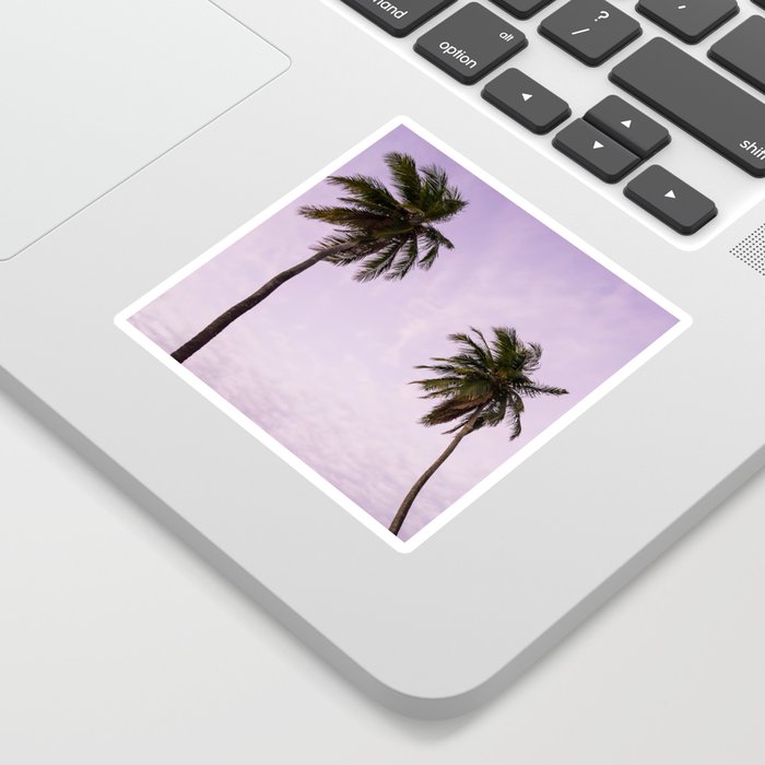 purple palms Sticker