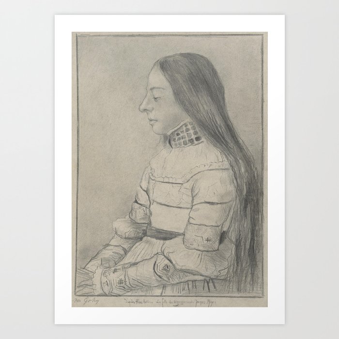 Van Gogh Sketch: The daughter of Jacob Meyer Art Print