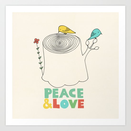 Peace & Love Art Print