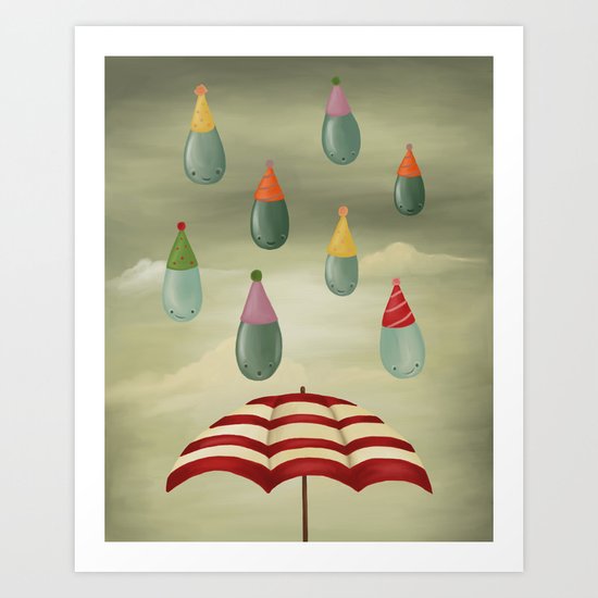 Rain Party Art Print