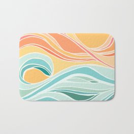 Sea and Sky Abstract Landscape Bath Mat