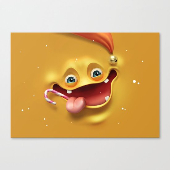 Christmas mad face Canvas Print