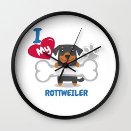 ROTTWEILER - I Love My ROTTWEILER Gift Wall Clock