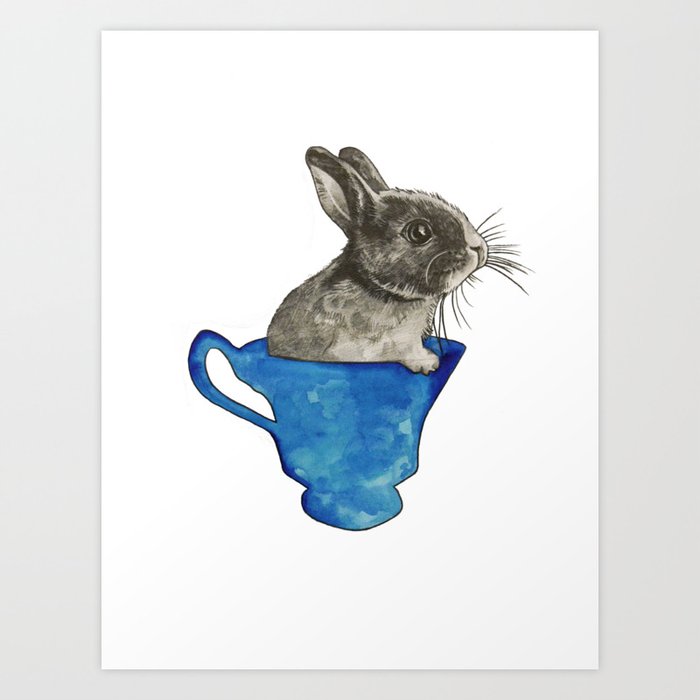 Follow The White Rabbit Art Print