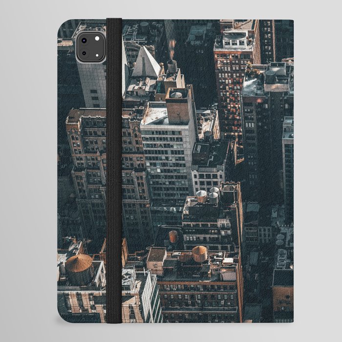 New York City skyscraper aerial view of Manhattan  iPad Folio Case