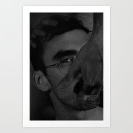 I am all yours my love, homoerotic sexy gay art, black and white homoerotic Art Print