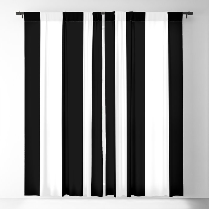Black and white stripe Blackout Curtain