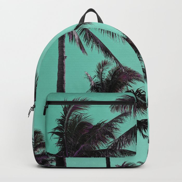Mint Sky Palm Trees Backpack