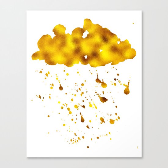 Gold Clouds Poison Rain Canvas Print