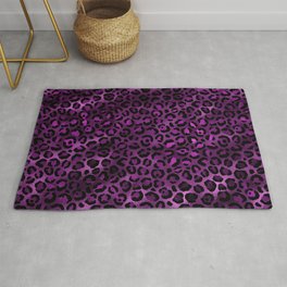 Purple and Gold Leopard Animal Print 03 Rug | Snowleopard, Leopardskin, Cheetahprint, Trendyleopardprint, Graphicdesign, Leopardtexture, Cheetahfur, Cheetahpattern, Leopardpattern, Jaguarprint 