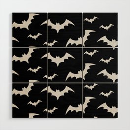 Halloween Bats Black & Grey Wood Wall Art
