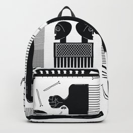 Comb Through Backpack | Black And White, Graphicdesign, African, Digital, Blackart, Hair, Bathroom, Bobbypins, Object, Blackculture 