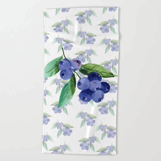 blueberries Beach Towel