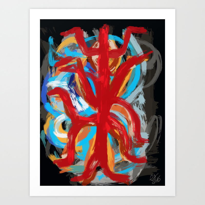 Tree Of Life Abstract Expressionist Art Art Print By