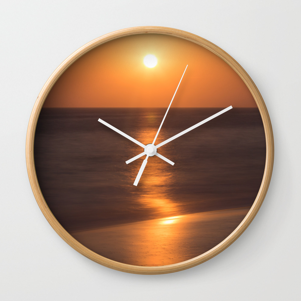 Zuma Beach Malibu Sunset A2 Wall Clock By Colorfulsimplelife