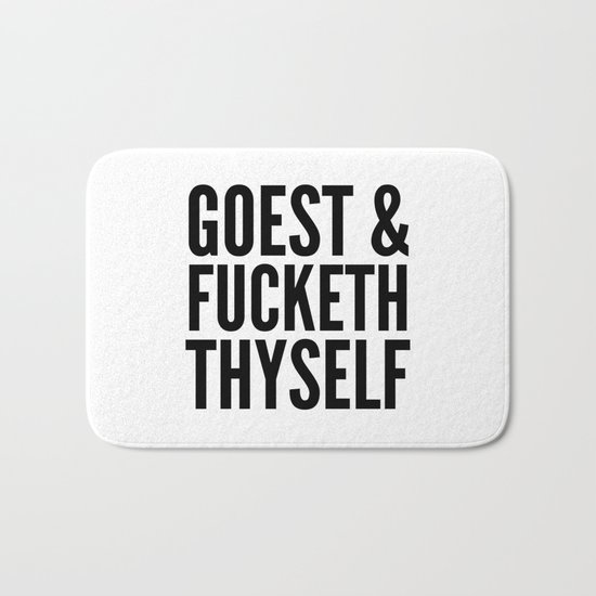 GOEST AND FUCKETH THYSELF Bath Mat