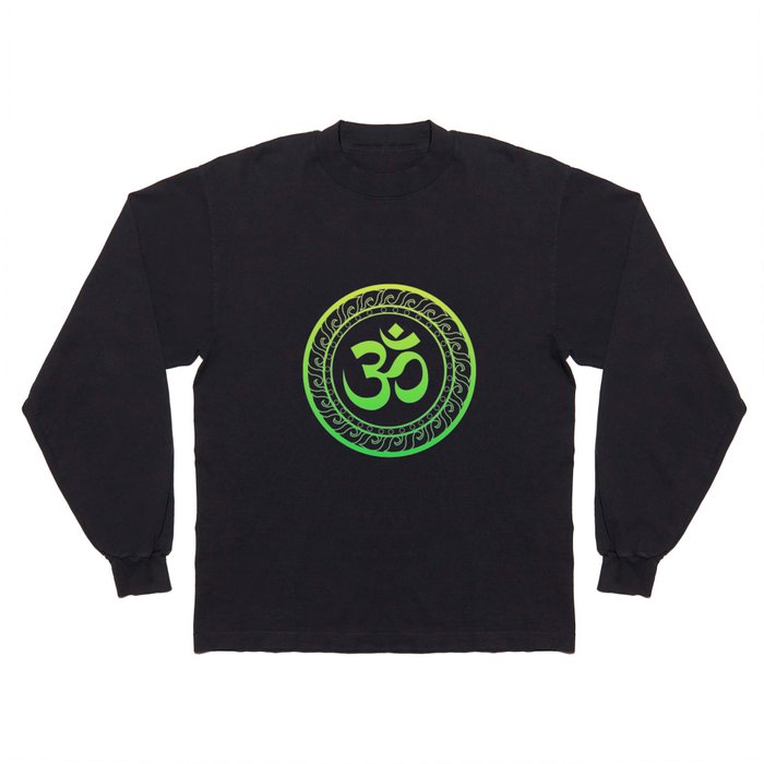 Om Ohm Aum Buddhism Symbol Yoga Sanskrit Long Sleeve T Shirt