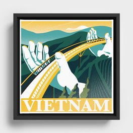 Travel Poster - Da Nang Framed Canvas