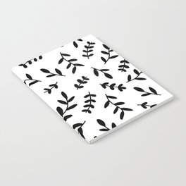 Leaves Pattern (black/white) Notebook