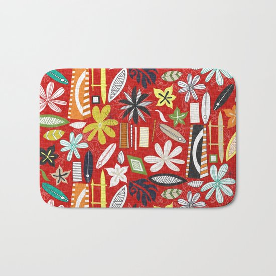 beachy red Bath Mat