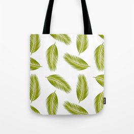 Green Tropical Palm Tree Leaf Tote Bag