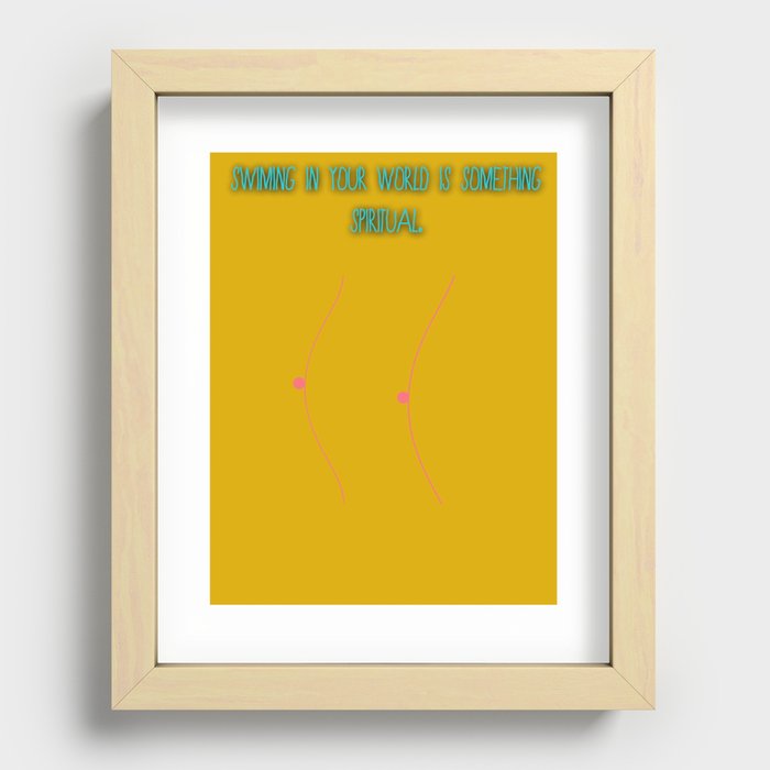Swimming in your world Recessed Framed Print
