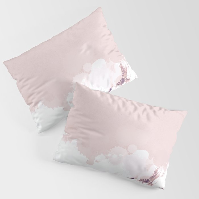 Marble spill on pink concrete Pillow Sham
